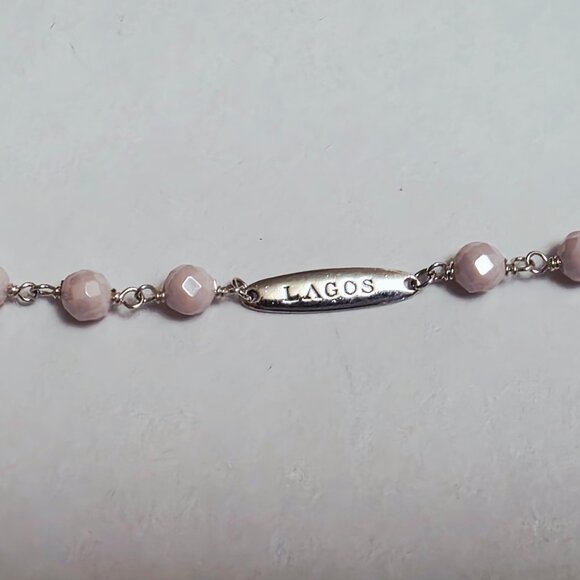 Lagos Pink Caviar Long Pink Ceramic Beaded Necklace - Picture 14 of 16